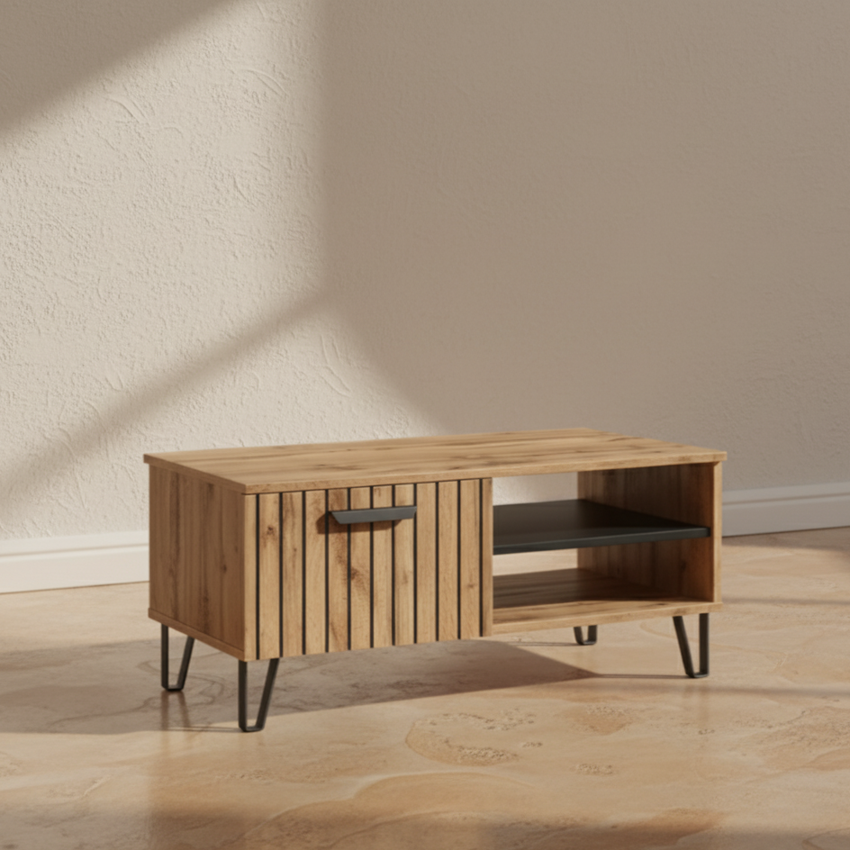 Table basse chêne wotan moderne