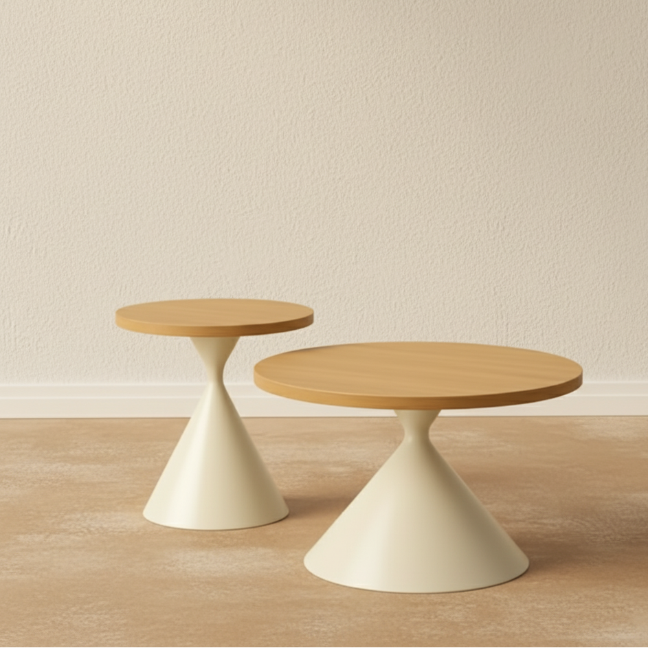 Tables basses rondes gigognes scandinaves