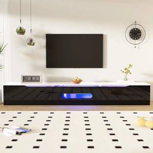 Meuble TV moderne laqué LED