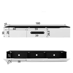 Meuble TV moderne laqué LED