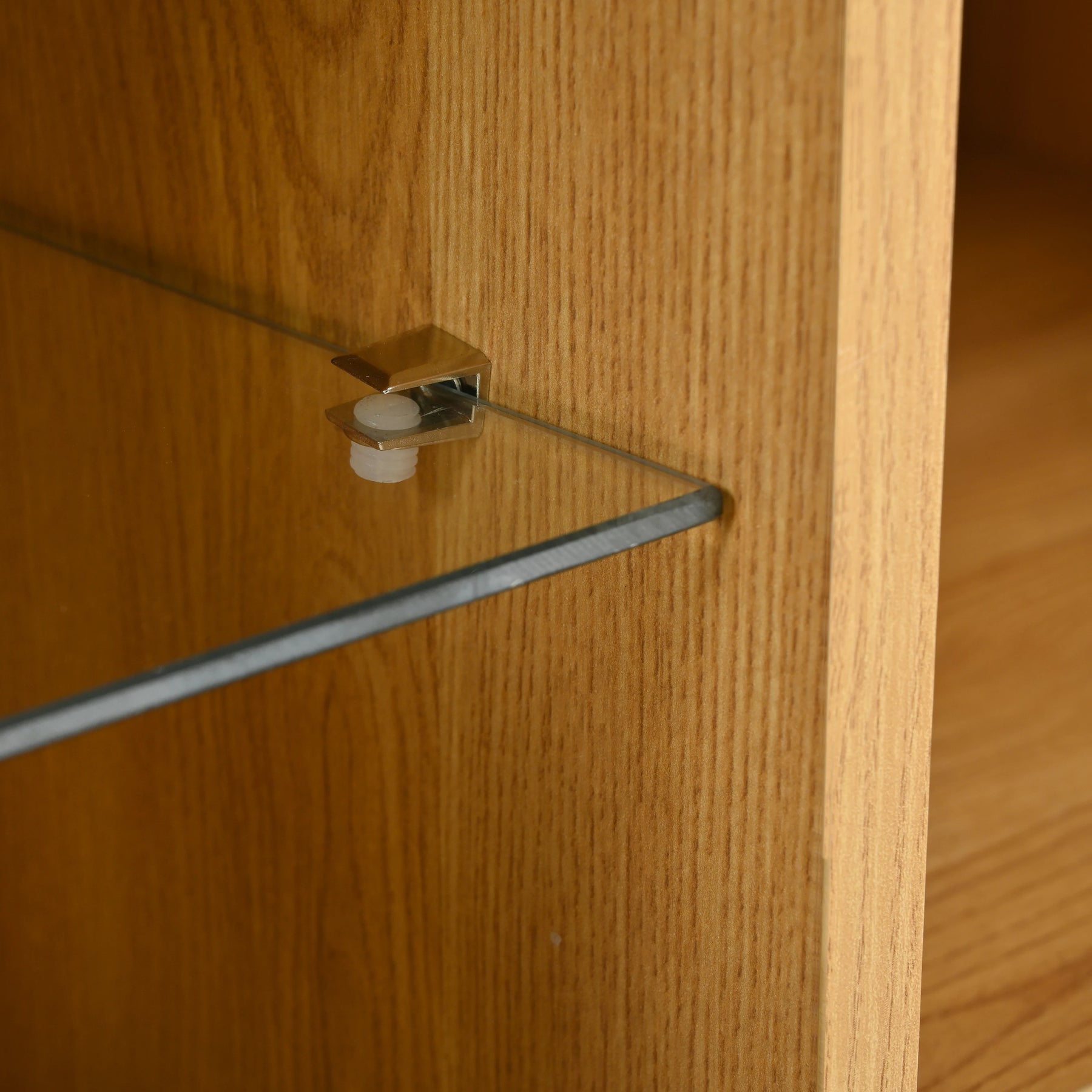 Meuble TV bois noir LED