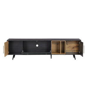 Meuble TV moderne bois et gris