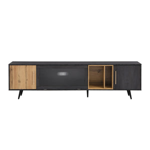 Meuble TV moderne bois et gris