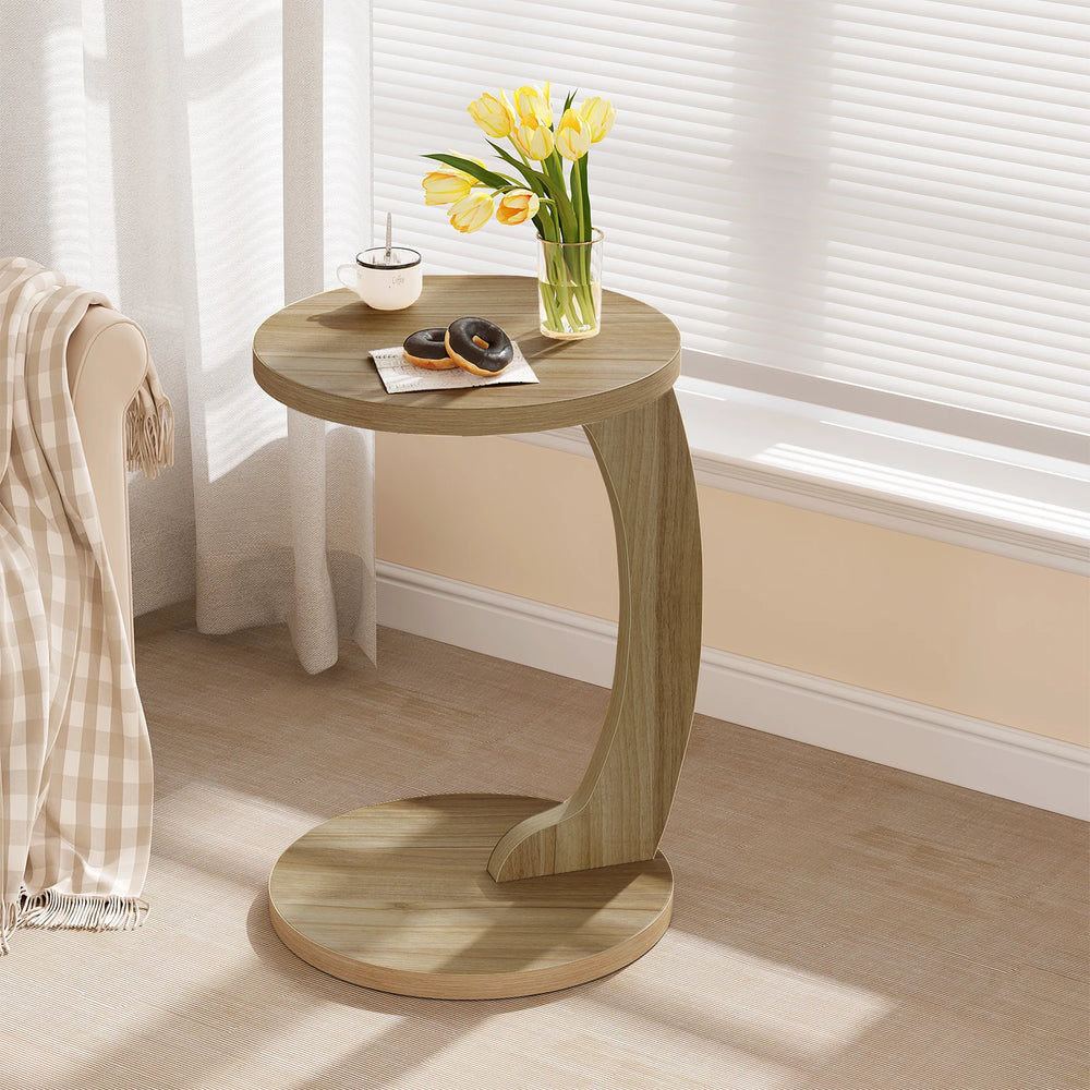 Table d’appoint ronde C-shape