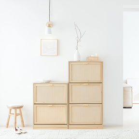 Meuble à chaussures naturel bambou