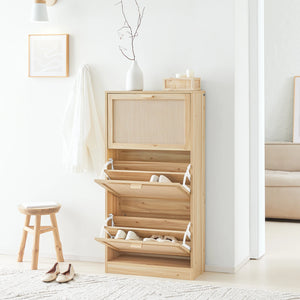 Meuble à chaussures naturel bambou