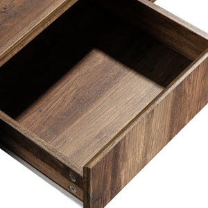 Table basse design bois nervuré anthracite