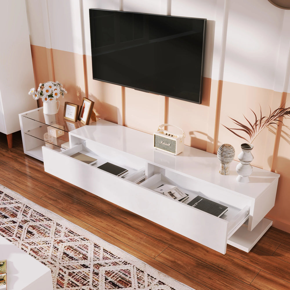 Meuble TV LED blanc moderne