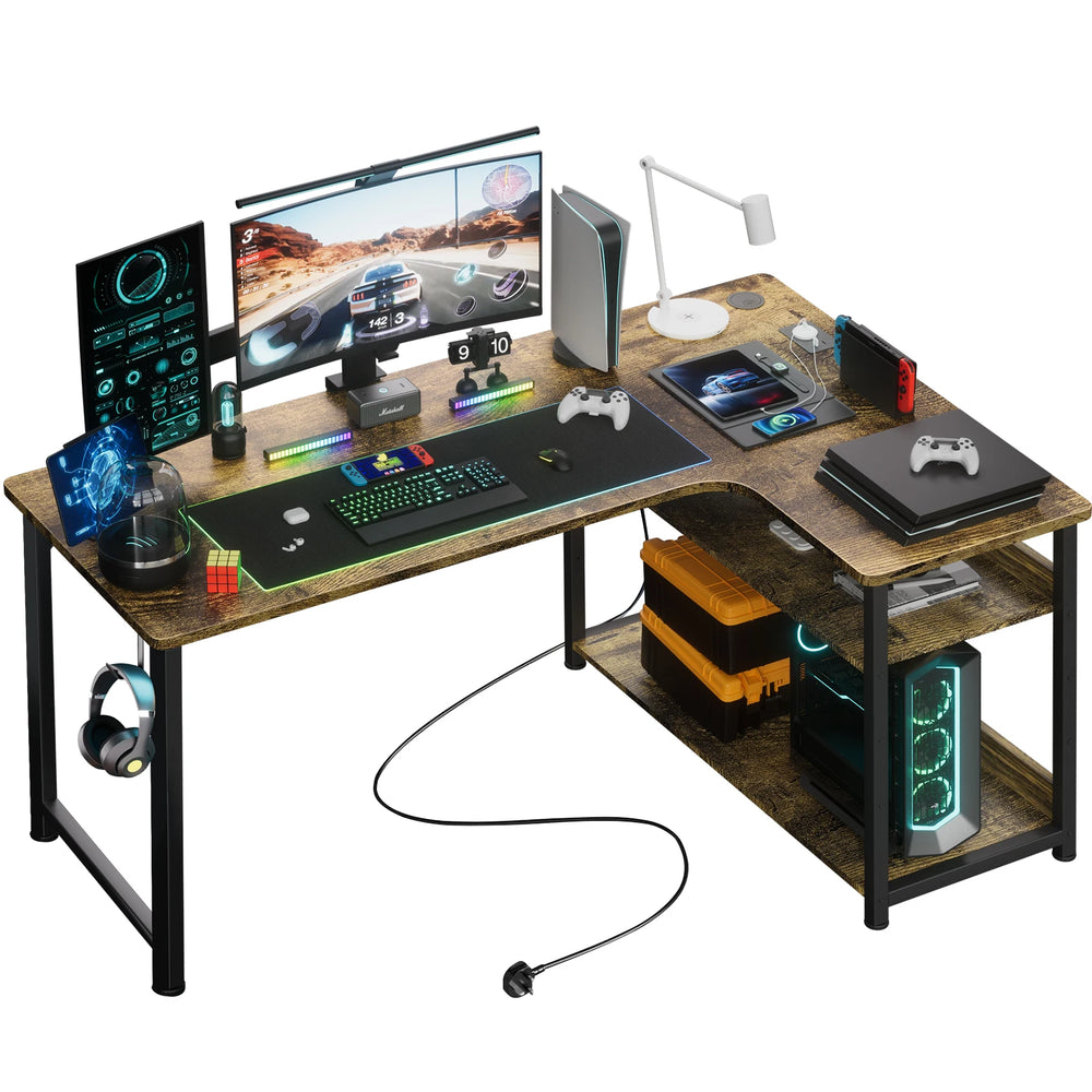 Bureau gaming d’angle avec USB