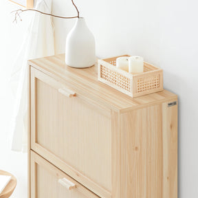 Meuble à chaussures naturel bambou