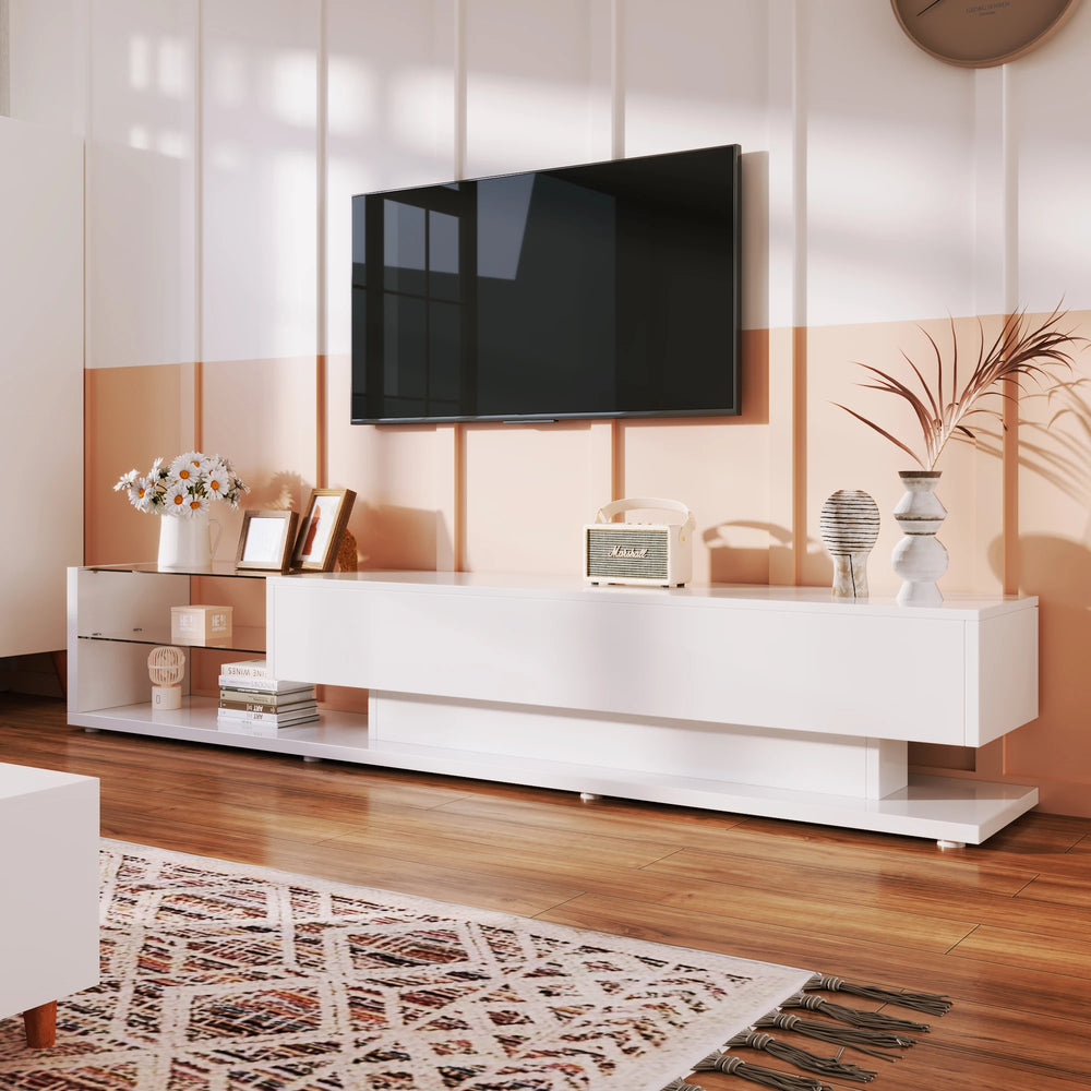 Meuble TV LED blanc moderne