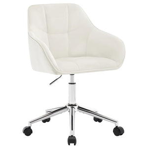 Chaise de bureau velours vert pivotante