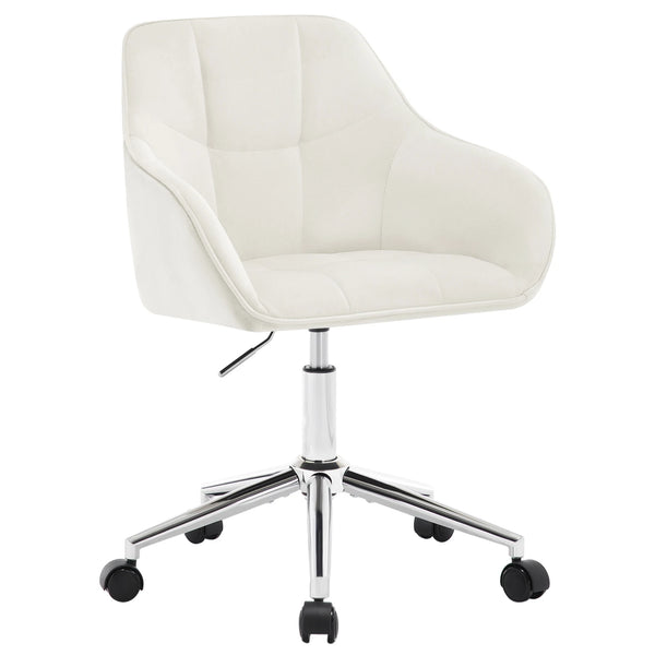 Chaise de bureau velours vert pivotante