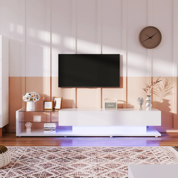 Meuble TV LED blanc moderne