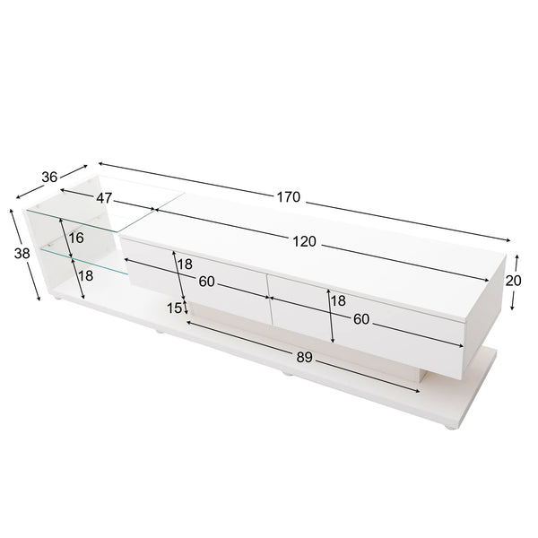 Meuble TV LED blanc moderne