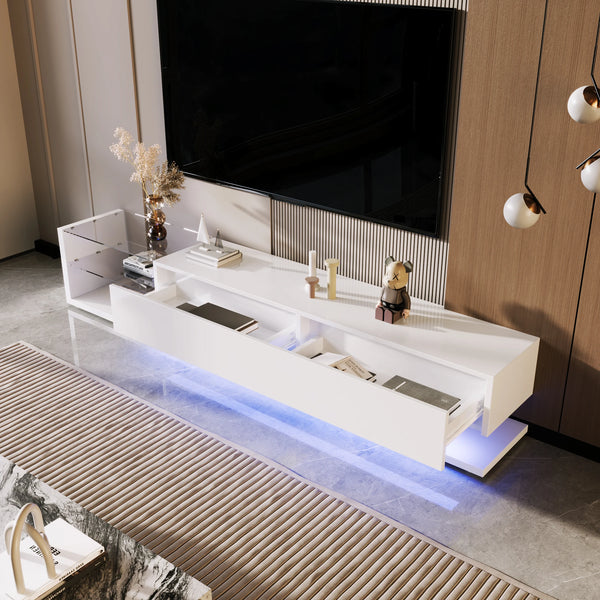 Meuble TV LED blanc moderne