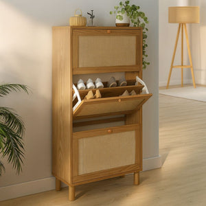 Schuhschrank aus Naturrohr