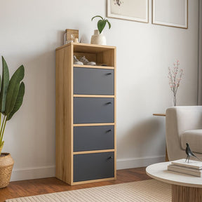 Meuble à chaussures chêne noir moderne