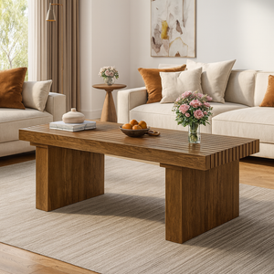 Table basse rectangulaire bois design