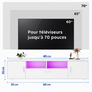 Meuble TV LED blanc moderne
