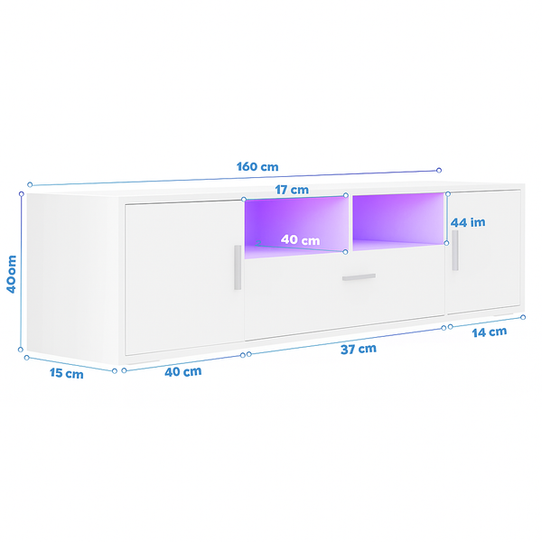 Meuble TV LED blanc moderne