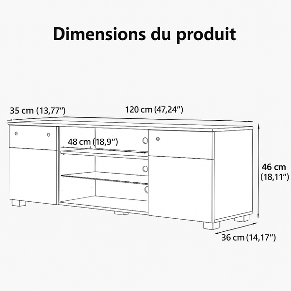 Meuble TV LED moderne