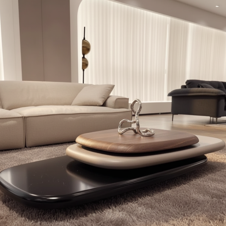 Table basse luxe design bois moderne