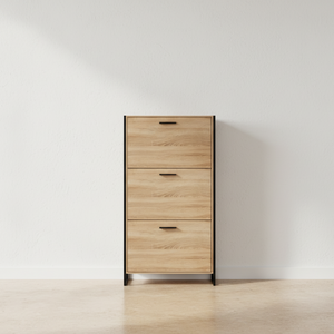 Industrial wooden shoe cabinet