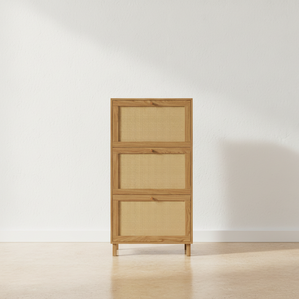 Schuhschrank aus Naturrohr