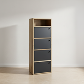 Meuble à chaussures chêne noir moderne