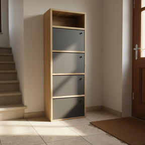 Meuble à chaussures chêne noir moderne