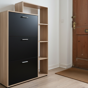 Meuble à chaussures hêtre noir