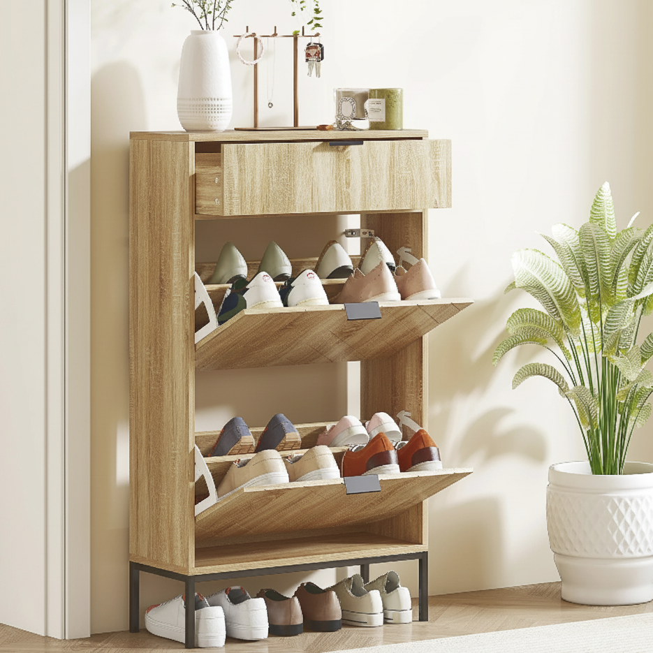 Meuble à chaussures chêne moderne