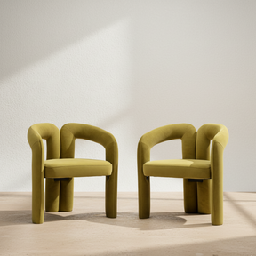 Chaises de salle à manger velours moderne (lot de 2)