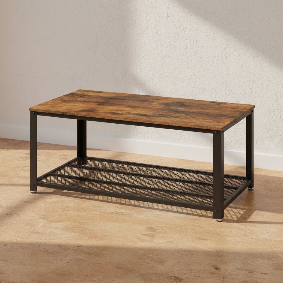 Table basse industrielle bois métal