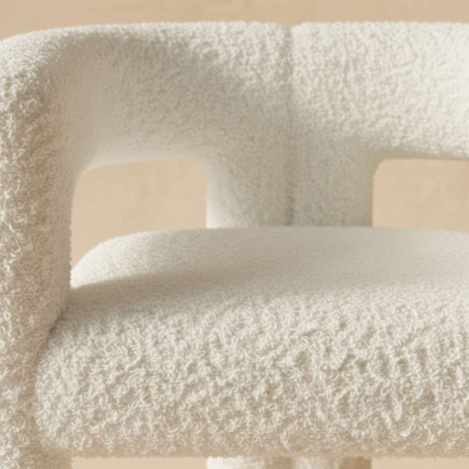 Chaise ergonomique teddy blanc design