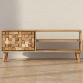 Meuble TV bois acacia naturel