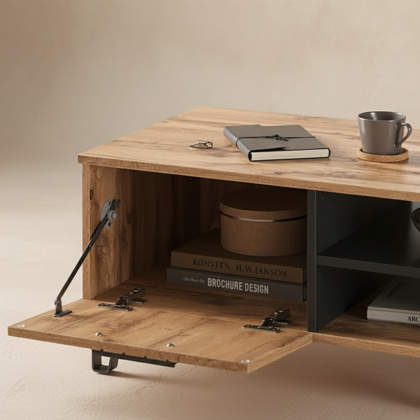 Table basse chêne wotan moderne