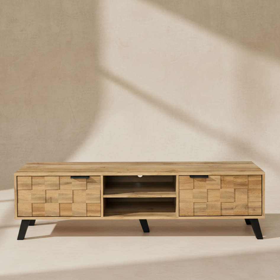 Meuble TV moderne bois clair