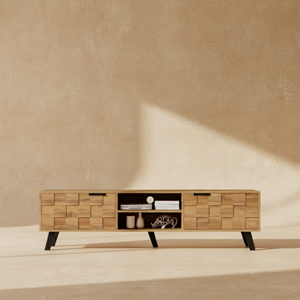 Meuble TV moderne bois clair