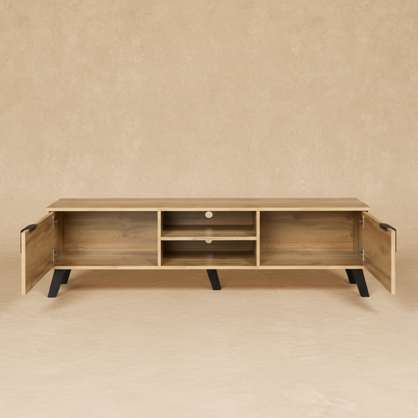 Meuble TV moderne bois clair