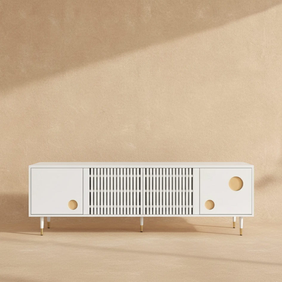 Meuble TV noir doré design moderne