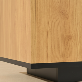 Meuble TV bois noir LED