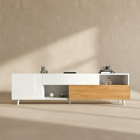 Meuble TV blanc bois design moderne