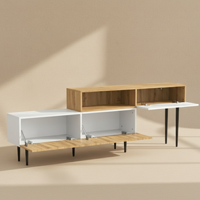 Meuble TV modulable bois blanc moderne