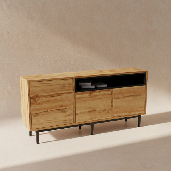 Buffet bois moderne 3 portes
