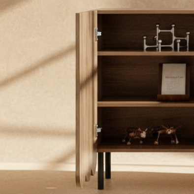 Buffet en bois moderne noyer