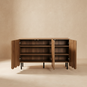 Buffet en bois moderne noyer