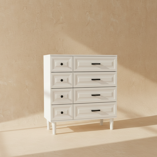 La commode moderne 8 tiroirs en bois HOMA