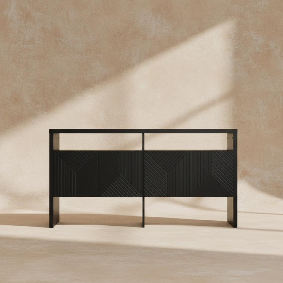 Buffet contemporain noir mat